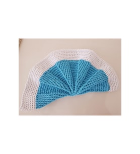 Çanta Turkuaz Clutch Örgü Çanta