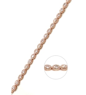 Oval Coronet Bileklik - Rose