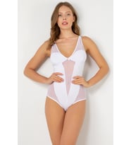 Miorre Modal Çıtçıtlı Fantezi Body (Beyaz)