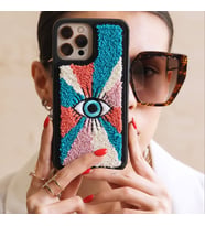 Evil Eye Nazar Boncuğu Punch Nakışlı Telefon Kılıfı