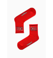 Chill Yazılı Desenli Renkli Spor Çorap