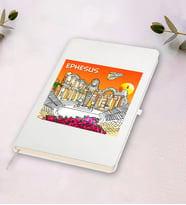 Efes Tasarımlı Beyaz Defter