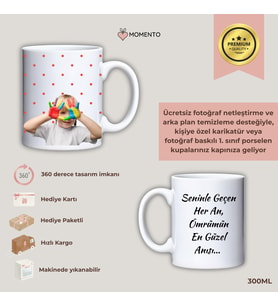 Kişiye Özel Fotoğraflı Baskılı Kupa – Hediye Kupa (Doğal Beyaz)