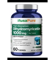 NusaPure Dihydromyricetin (DHM) + BioPerine 1,000mg 60 Veggie Tablets. USA (Renksiz)