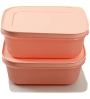 Tupperware Dondurucu Kabı 450 Ml (2) Pembe Düz Buz Kristali Buz Kristali
