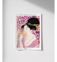 Çerçevesiz Poster Utamaro Kitagawa Kushi (Çok Renkli)