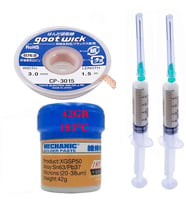 183 C Mchanic Solder Paste 42gr Sıvı Lehim Ve Flux Lehim Toplama 3,0mm Seti 3in1