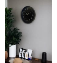 36 Cm Siyah Dekoratif Duvar Saati (Standart)