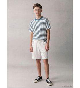 LCW Kids Beyaz Beli Lastikli Erkek Çocuk Şort