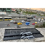 3D Kemal Atatürk İmzalı Yazılı Lüks Pleksi Plakalık - 2 Adet