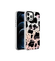 Apple iPhone 12 Pro Max Uyumlu Kılıf Mermer Desenli Zore Marbello Kapak (Siyah - Beyaz)