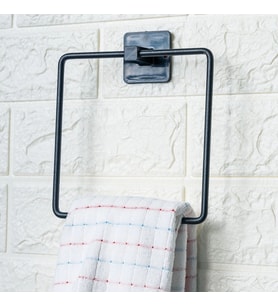 Durukar® Kendiliğinden Yapışkanlı Siyah Paslanmaz Metal Kare Havluluk