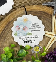 6cm Özel Baskılı Magnet Uv Baskılı - Sevimli Fil 1