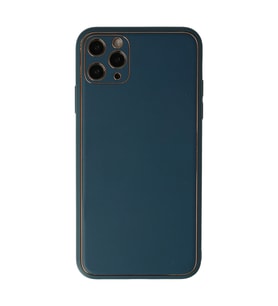 Apple İphone 11 Pro Max Kılıf Coco Deri Silikon Kapak - Mavi