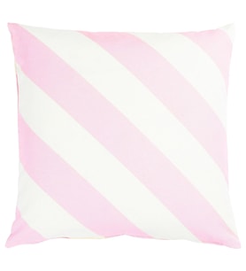 IKEA LAGERMISPEL pembe-beyaz-çizgili 50x50 cm kırlent kılıfı