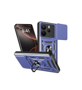 Xiaomi Redmi Note 14 4g Pars Lens Yüzüklü Silikon - Lacivert