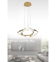 Zenio Sarkıt Led Avize - 4 Farklı Renkli Şık Sarkıt Ledli Avize (Gold)