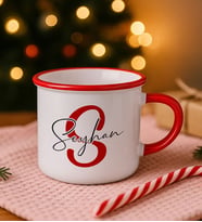 BK Gift Kişiye Özel İsimli Kırmızı Emaye Kupa Bardak -5, Arkadaşa Hediye, Sevgiliye Hediye