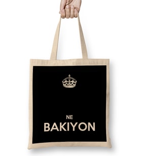 Ne Bakıyon Bez Çanta Uzun Saplı