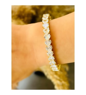 KALPLİ ESNEK SUYOLU ÇELİK BİLEKLİK-GOLD RENK ACR5071