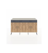 Hyperion Konsol 4 Raflı 3 Çekmeceli 4 Kapaklı 176x44x99 Aytaşı-Çam/Antrasit