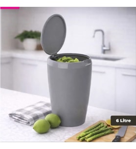 BINO ÇÖP KOVASI 6LT GRİ-100162