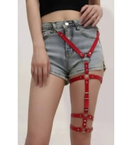 Mulvxbrf Brf02 Şık Deri Tek Bacaklı Jartiyer Harness - Brf942 (Mulvix)