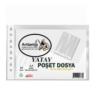 A3 Poşet Dosya Yatay 20 li Şeffaf Föy Dosya 1 Paket Ofis Okul Büro Kenarı Delikli Poşet Dosya