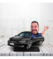 kişiye özel karikatür biblo tesla