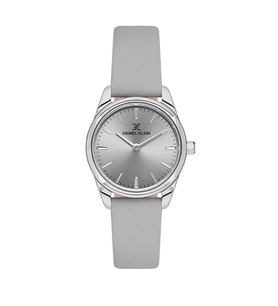 DANIEL KLEIN DK101-DKE.1.10612-2 GRİ DERİ KORDON KADIN KOL SAATİ