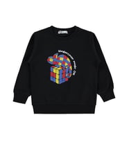 Civil Boys Zeka Küpü iguana Baskılı 2-5 Yaş Sweatshirt - Siyah