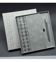Kutulu Gri Defter ve Roller Kalem Seti