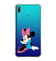 Huawei Y7 2019  Köşe Korumalı Antişok Kapak Minnie Mouse Tasarımlı Şeffaf  Kılıf