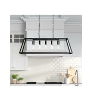 Ternitz Retro Yemek Masası Avize RA-AVZ- 9152-43-68 (Siyah)