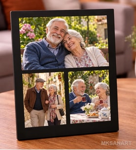 Kişiye Özel Fotoğraflı 3 Kişilik Masa Fotograf Cercevesi 13 x 18 cm MDF Çerçeve - Kişiye Özel Hediye 3. Model