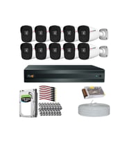 RİVO Dcam 10 Kameralı 40 Metre Gece Görüşlü Set 1TB 7/24 Hdd