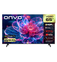 ONVO 65VQ90F3UA 65inc 165 cm 4K UHD FRAMELESS Google Smart QLED TV