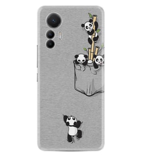 Xiaomi 12 Lite Kılıf Silikon Desen Özel Seri Pandalar 1798