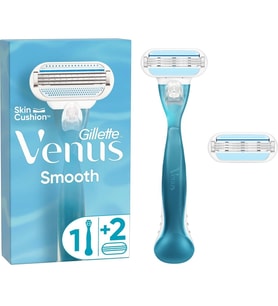 Gillette Venus Smooth Kadın Tıraş Makinesi + Yedek Başlık Ergonomik Tasarım ile Hassas Cilt İçin