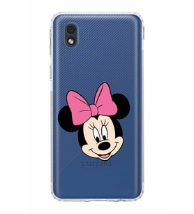 Samsung Galaxy A01 Core  Kamera Korumalı Kapak Minnie Mouse Tasarımlı  Şeffaf Kılıf