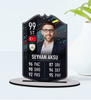 BK Gift Kişiye Özel Ahşap Biblo Futbolcu Kartı-13
