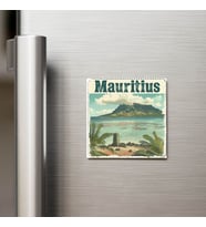 Mauritius Mauritius - Posta Pulu Temalı Ülke - Baskılı Buzdolap Magneti Kare - 9x9 cm