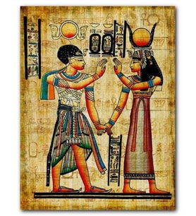 Cakatablo MDF (Ahşap) Tablo Antik Mısır Papyrus Thema Görseli