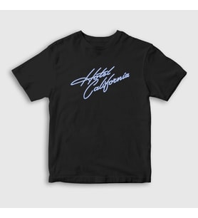 Presmono Unisex Çocuk Siyah Hotel California Eagles T-Shirt 145099tt