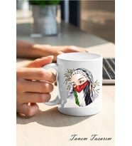 Tanem Filistin Tasarımlı Baskılı Kupa Bardak , Gazze Kupa Bardak , Küdüs Kupa Bardağı Klasik