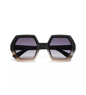 Okkia Emma Big Hexagonal Unisex Güneş Gözlüğü Siyah Ros