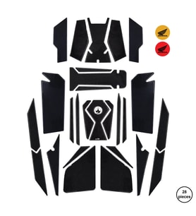 Grippatch - Honda ADV350 2024 ile Uyumlu Kaydırmaz 6D Karbon 28 Parça Tank Pad Seti GC29