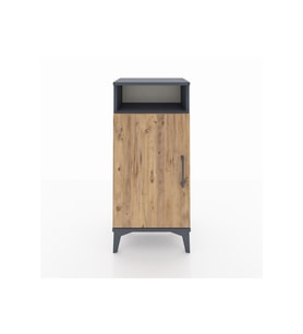 Arges Komodin 3 Raflı Tek Kapaklı 44x30x96 Antrasit-Çam