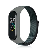 Xiaomi Mi Band 3 Uyumlu Kordon Hasır Örgü Cırt Cırtlı Terletmeyen Zore KRD-03 Kumaş Kayış