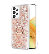 Microsonic Samsung Galaxy A33 5G Kılıf Glitter Liquid Holder Gold (Altın)
